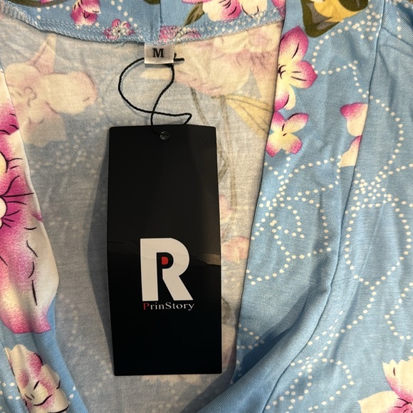 Floral knit kimono robe - Picture 2 of 3